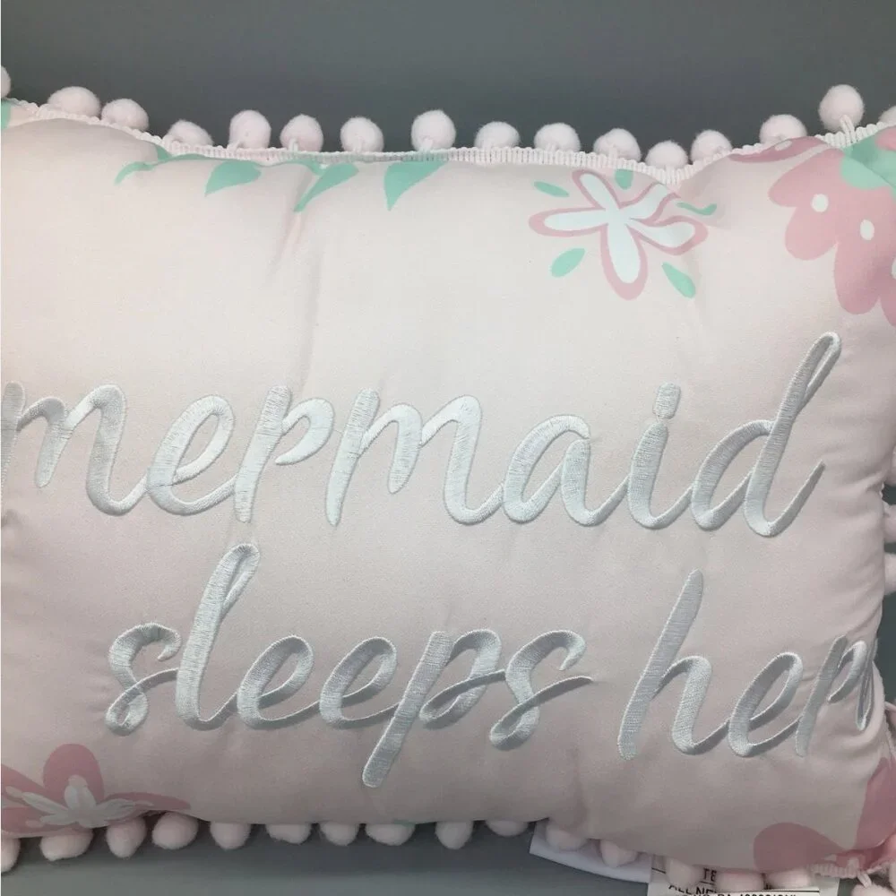 7pc Tabitha Webb Mermaid TWIN SHEET COMFORTER PILLOW Set Ocean Pink Designer NEW